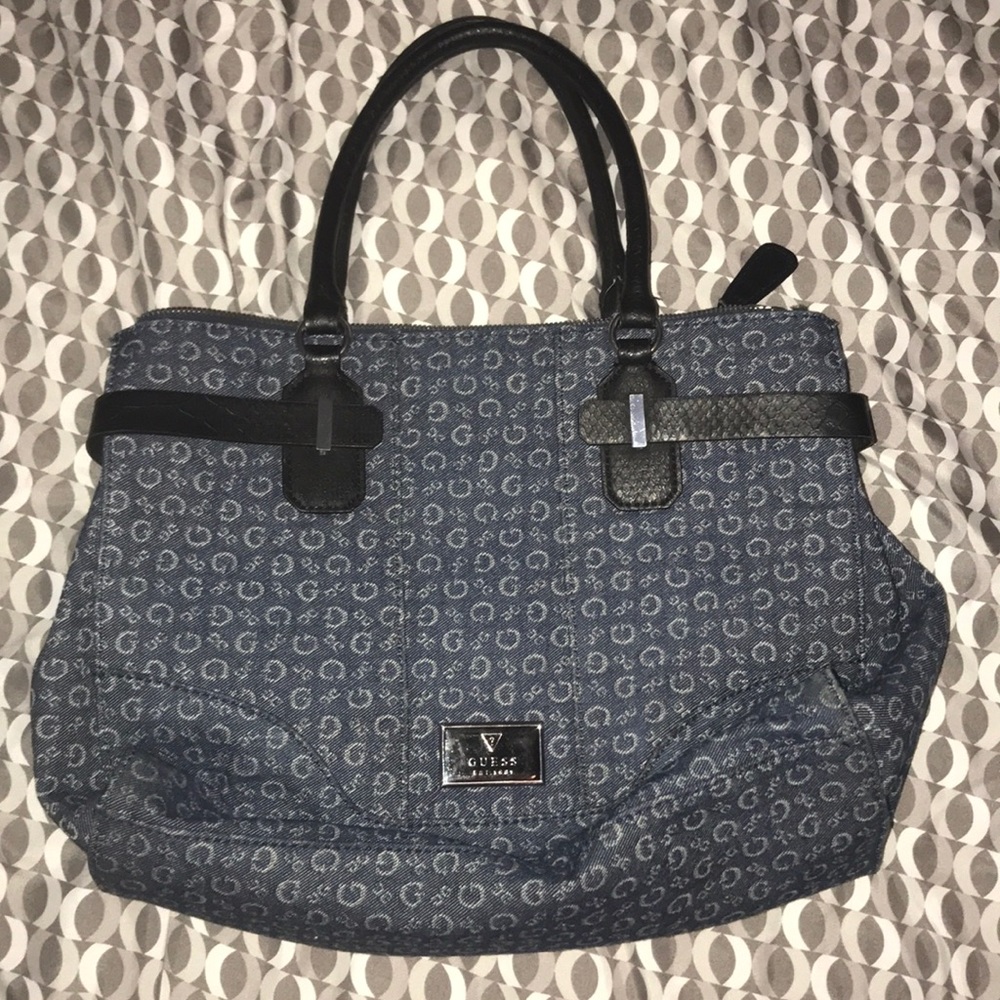 Cute Authentic denim Guess purse